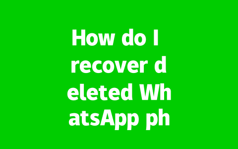 How do I recover deleted WhatsApp photos? 2 500a53593bf417b43b4d1a586530b75b